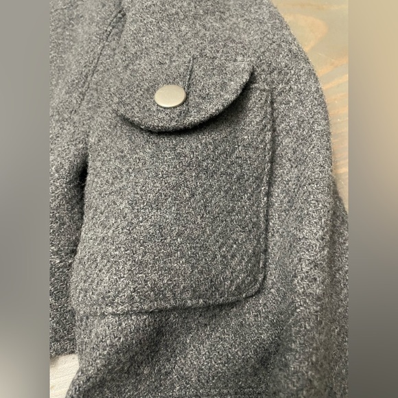 Moda International Moto-C Gray Wool Blend Jacket Woman Small - Picture 9 of 13